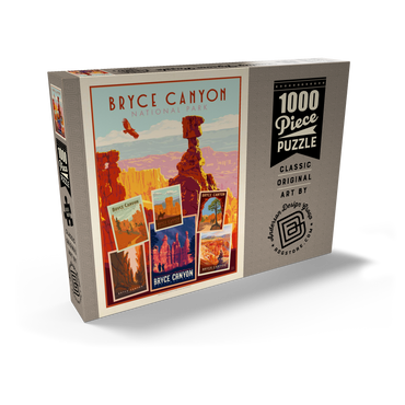 Darstellung des Puzzle Motivs Bryce Canyon National Park: Collage Print, Vintage Poster 1000 Puzzle Schachtel Ansicht2