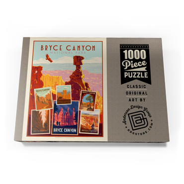 Darstellung des Puzzle Motivs Bryce Canyon National Park: Collage Print, Vintage Poster 1000 Puzzle Schachtel Ansicht3