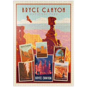 Darstellung des Puzzle Motivs puzzleplate Bryce Canyon National Park: Collage Print, Vintage Poster 1000 Puzzle