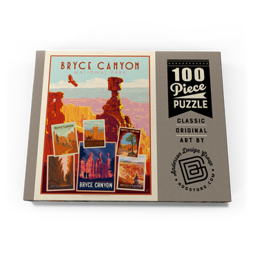 Darstellung des Puzzle Motivs Bryce Canyon National Park: Collage Print, Vintage Poster 100 Puzzle Schachtel Ansicht3