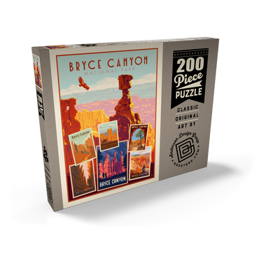 Darstellung des Puzzle Motivs Bryce Canyon National Park: Collage Print, Vintage Poster 200 Puzzle Schachtel Ansicht2