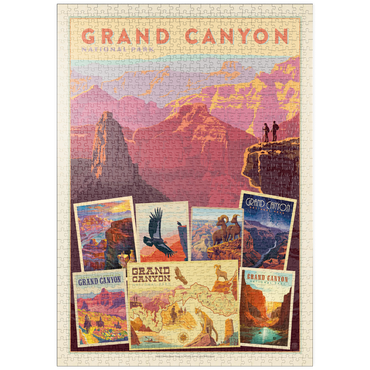 Darstellung des Puzzle Motivs puzzleplate Grand Canyon National Park: Collage Print, Vintage Poster 1000 Puzzle