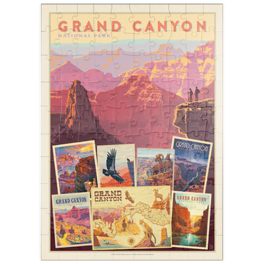 Darstellung des Puzzle Motivs puzzleplate Grand Canyon National Park: Collage Print, Vintage Poster 100 Puzzle