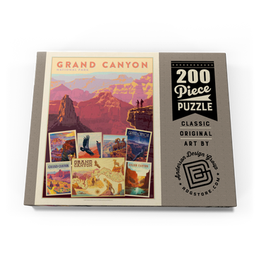 Darstellung des Puzzle Motivs Grand Canyon National Park: Collage Print, Vintage Poster 200 Puzzle Schachtel Ansicht3