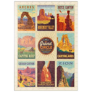 Darstellung des Puzzle Motivs puzzleplate Grand Circle National-Parks: Multi-Image Design, Vintage Poster 200 Puzzle