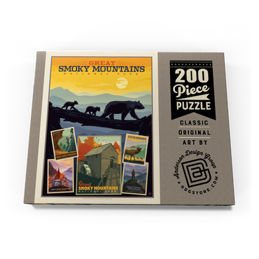 Darstellung des Puzzle Motivs Great Smoky Mountains National Park: Collage Print, Vintage Poster 200 Puzzle Schachtel Ansicht3