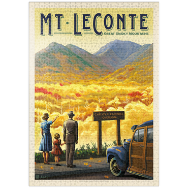 Darstellung des Puzzle Motivs puzzleplate Great Smoky Mountains National Park: Mt. LeConte, Vintage Poster 1000 Puzzle