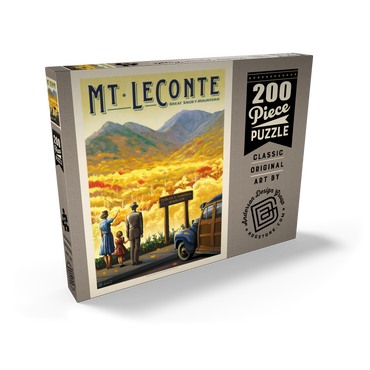 Darstellung des Puzzle Motivs Great Smoky Mountains National Park: Mt. LeConte, Vintage Poster 200 Puzzle Schachtel Ansicht2
