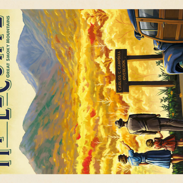 Darstellung des Puzzle Motivs Great Smoky Mountains National Park: Mt. LeConte, Vintage Poster 200 Puzzle 3D Modell