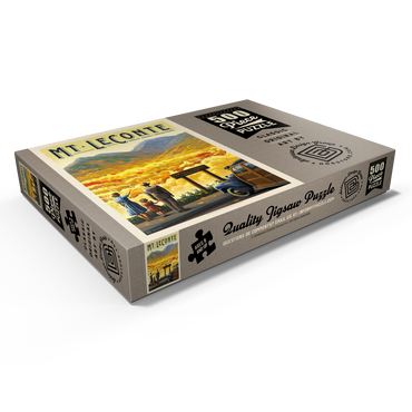 Darstellung des Puzzle Motivs Great Smoky Mountains National Park: Mt. LeConte, Vintage Poster 500 Puzzle Schachtel Ansicht1
