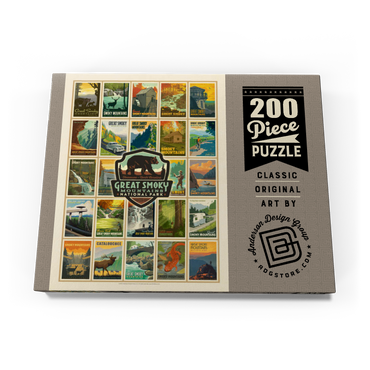 Darstellung des Puzzle Motivs Great Smoky Mountains National Park: Multi-Image-Print, Vintage Poster 200 Puzzle Schachtel Ansicht3