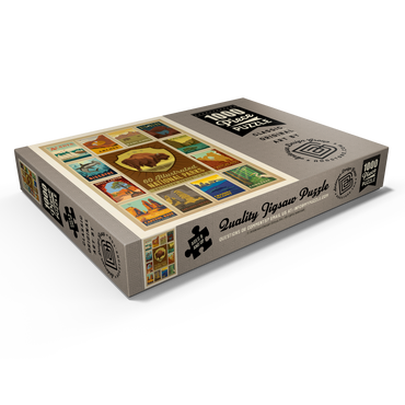Darstellung des Puzzle Motivs National Parks Collector Series - Edition 1, Vintage Poster 1000 Puzzle Schachtel Ansicht1