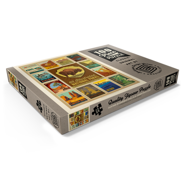 Darstellung des Puzzle Motivs National Parks Collector Series - Edition 1, Vintage Poster 100 Puzzle Schachtel Ansicht1