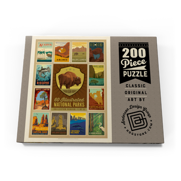Darstellung des Puzzle Motivs National Parks Collector Series - Edition 1, Vintage Poster 200 Puzzle Schachtel Ansicht3
