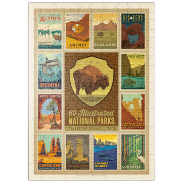 Darstellung des Puzzle Motivs puzzleplate National Parks Collector Series - Edition 1, Vintage Poster 200 Puzzle