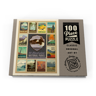 Darstellung des Puzzle Motivs National Parks Collector Series - Edition 2, Vintage Poster 100 Puzzle Schachtel Ansicht3