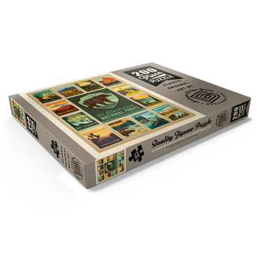 Darstellung des Puzzle Motivs National Parks Collector Series - Edition 3, Vintage Poster 200 Puzzle Schachtel Ansicht1