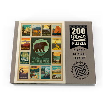 Darstellung des Puzzle Motivs National Parks Collector Series - Edition 3, Vintage Poster 200 Puzzle Schachtel Ansicht3