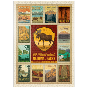Darstellung des Puzzle Motivs puzzleplate National Parks Collector Series - Edition 4, Vintage Poster 1000 Puzzle
