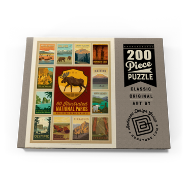 Darstellung des Puzzle Motivs National Parks Collector Series - Edition 4, Vintage Poster 200 Puzzle Schachtel Ansicht3