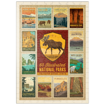 Darstellung des Puzzle Motivs puzzleplate National Parks Collector Series - Edition 4, Vintage Poster 200 Puzzle