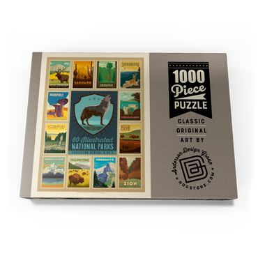 Darstellung des Puzzle Motivs National Parks Collector Series - Edition 5, Vintage Poster 1000 Puzzle Schachtel Ansicht3