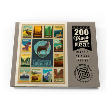 Darstellung des Puzzle Motivs National Parks Collector Series - Edition 5, Vintage Poster 200 Puzzle Schachtel Ansicht3