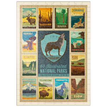 Darstellung des Puzzle Motivs puzzleplate National Parks Collector Series - Edition 5, Vintage Poster 200 Puzzle