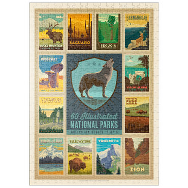 Darstellung des Puzzle Motivs puzzleplate National Parks Collector Series - Edition 5, Vintage Poster 500 Puzzle