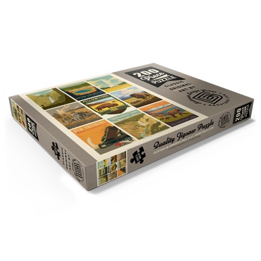 Darstellung des Puzzle Motivs Yellowstone National Park: 150th Anniversary Commemorative Print, Vintage Poster 200 Puzzle Schachtel Ansicht1