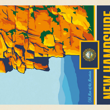 Darstellung des Puzzle Motivs New Hampshire: The Granite State 100 Puzzle 3D Modell