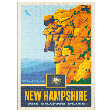 Darstellung des Puzzle Motivs puzzleplate New Hampshire: The Granite State 500 Puzzle