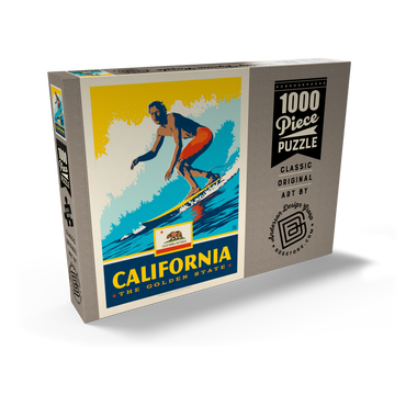 Darstellung des Puzzle Motivs California: The Golden State (Surfer) 1000 Puzzle Schachtel Ansicht2