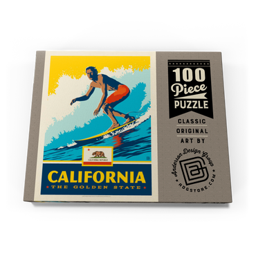 Darstellung des Puzzle Motivs California: The Golden State (Surfer) 100 Puzzle Schachtel Ansicht3
