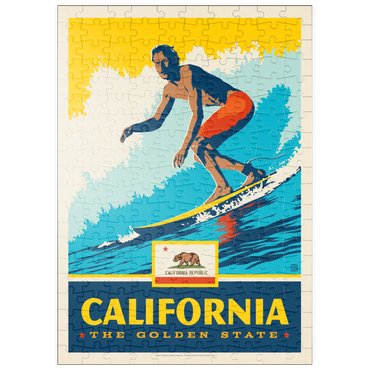 Darstellung des Puzzle Motivs puzzleplate California: The Golden State (Surfer) 200 Puzzle