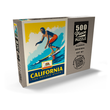 Darstellung des Puzzle Motivs California: The Golden State (Surfer) 500 Puzzle Schachtel Ansicht2