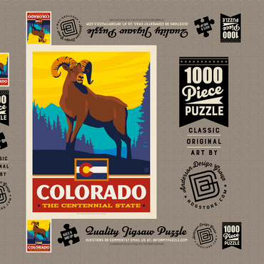 Darstellung des Puzzle Motivs Colorado: The Centennial State 1000 Puzzle Schachtel 3D Modell