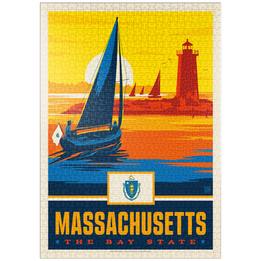 Darstellung des Puzzle Motivs puzzleplate Massachusetts: The Bay State 1000 Puzzle