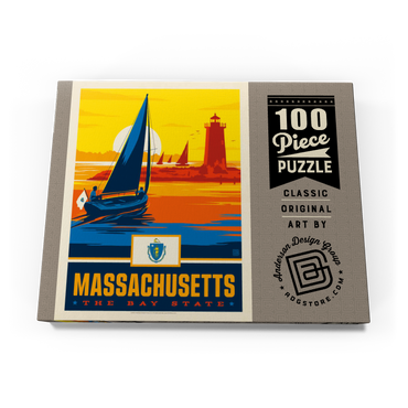 Darstellung des Puzzle Motivs Massachusetts: The Bay State 100 Puzzle Schachtel Ansicht3