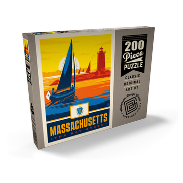 Darstellung des Puzzle Motivs Massachusetts: The Bay State 200 Puzzle Schachtel Ansicht2