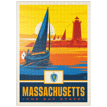 Darstellung des Puzzle Motivs puzzleplate Massachusetts: The Bay State 500 Puzzle