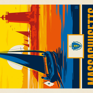 Darstellung des Puzzle Motivs Massachusetts: The Bay State 500 Puzzle 3D Modell