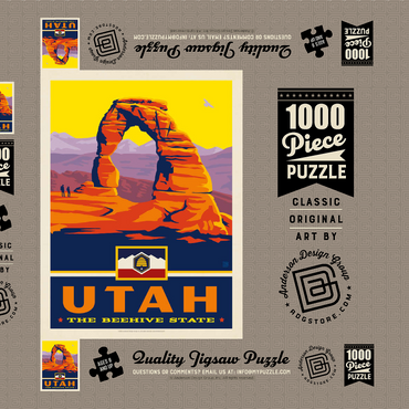 Darstellung des Puzzle Motivs Utah: The Beehive State 1000 Puzzle Schachtel 3D Modell