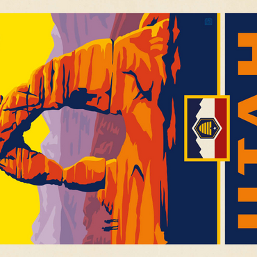 Darstellung des Puzzle Motivs Utah: The Beehive State 500 Puzzle 3D Modell