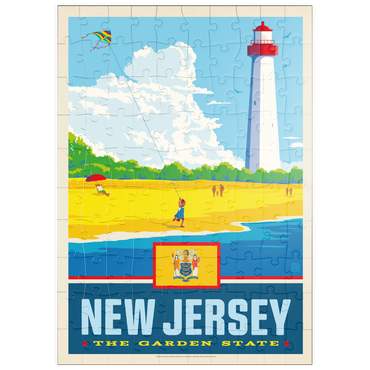 Darstellung des Puzzle Motivs puzzleplate New Jersey: The Garden State 100 Puzzle