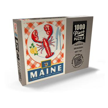 Darstellung des Puzzle Motivs Maine: The Pine Tree State 1000 Puzzle Schachtel Ansicht2