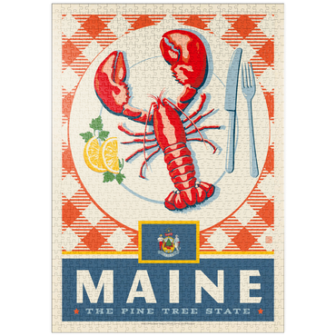 Darstellung des Puzzle Motivs puzzleplate Maine: The Pine Tree State 1000 Puzzle