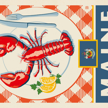 Darstellung des Puzzle Motivs Maine: The Pine Tree State 1000 Puzzle 3D Modell