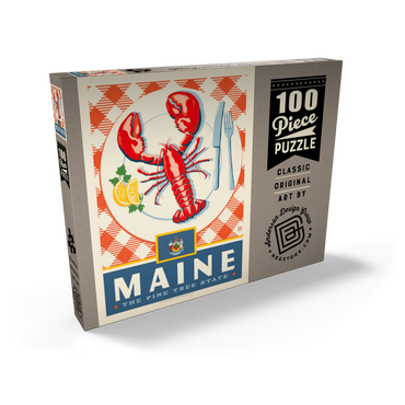 Darstellung des Puzzle Motivs Maine: The Pine Tree State 100 Puzzle Schachtel Ansicht2