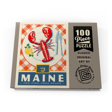 Darstellung des Puzzle Motivs Maine: The Pine Tree State 100 Puzzle Schachtel Ansicht3